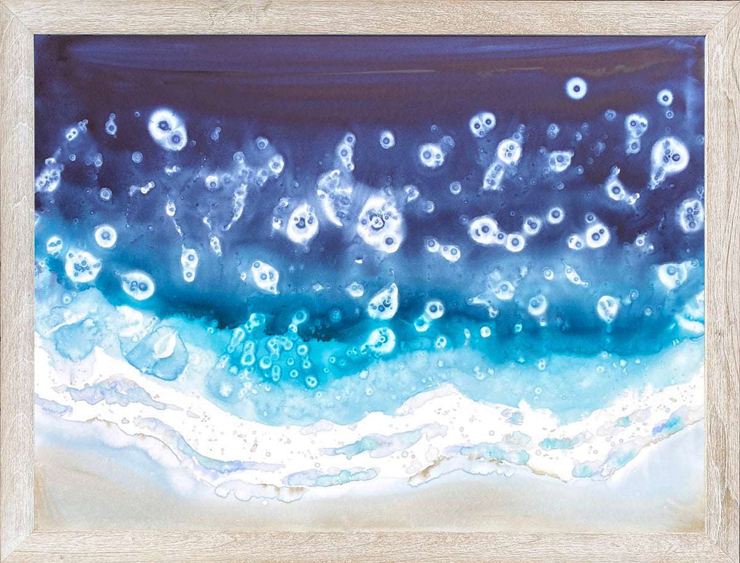 Blue Waves Abstract 2 Original Watercolor - Patti Bishop Watercolors