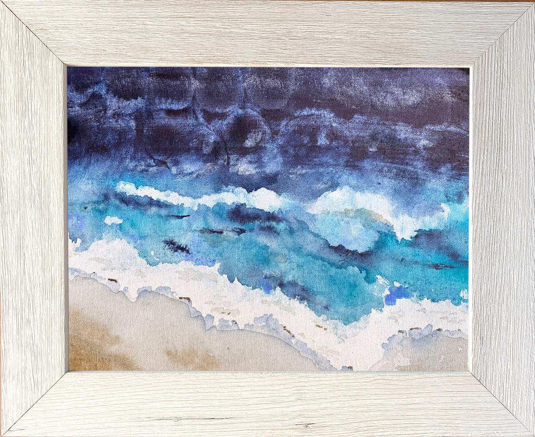 Blue Waves Abstract 3 Original Watercolor - Patti Bishop Watercolors