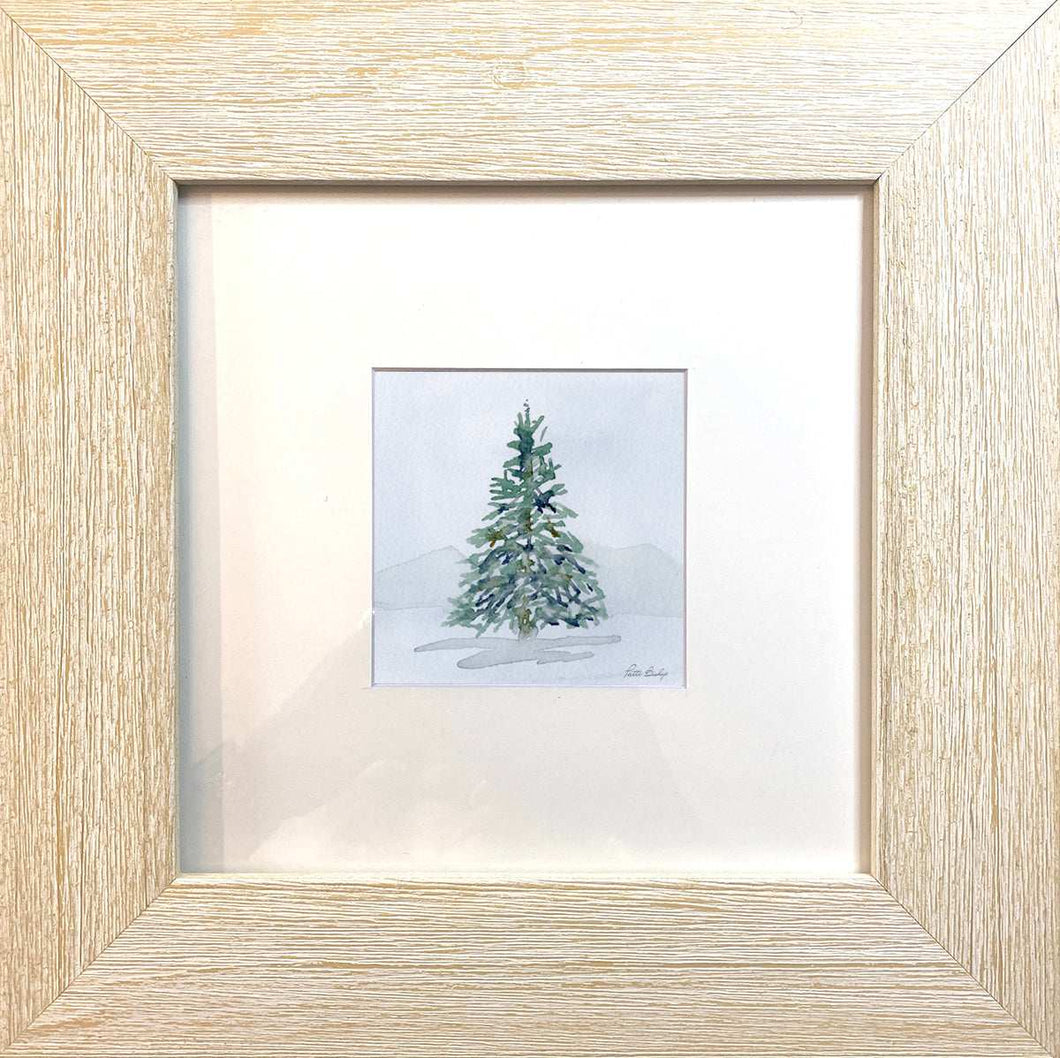 Pine Tree Single Original Watercolor - Patti Bishop Watercolors