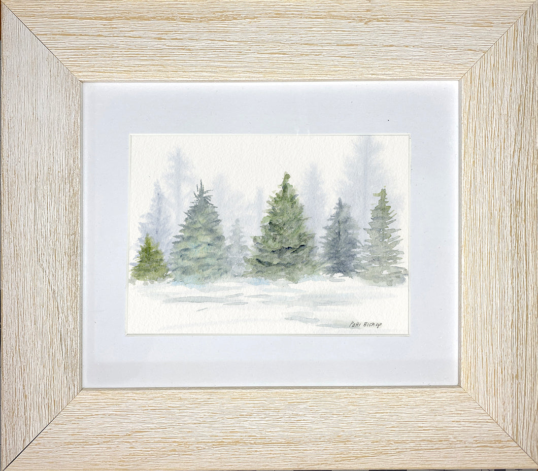 Pine Trees 5 Original Watercolor