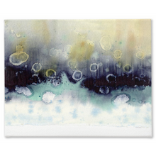 Load image into Gallery viewer, Abstract Blue Teal Gold Horizontal Stretched Canvas
