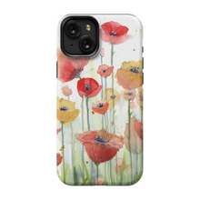 Load image into Gallery viewer, Red, Orange, and Yellow Poppies Phone Cases
