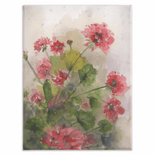 Load image into Gallery viewer, Geraniums 3 Stretched Canvas Print - Patti Bishop Watercolors
