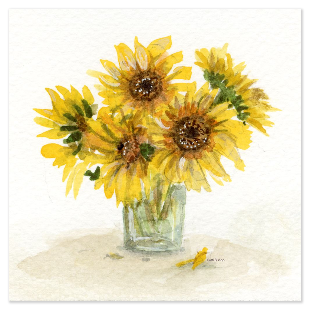 Sunflower Jar 2 Art Print