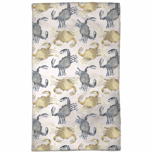 Crab Pattern Hand Towels - Patti Bishop Watercolors