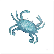 Load image into Gallery viewer, Teal Crab Art Print
