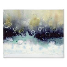 Load image into Gallery viewer, Abstract Blue Teal Gold Horizontal Stretched Canvas
