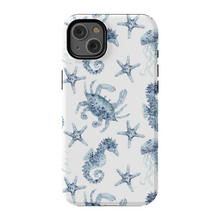 Load image into Gallery viewer, Blue Seahorse and Crab Phone Cases
