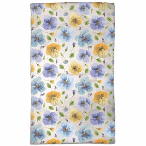 Pansies Pattern Hand Towels - Patti Bishop Watercolors