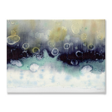 Load image into Gallery viewer, Abstract Blue Teal Gold Horizontal Stretched Canvas

