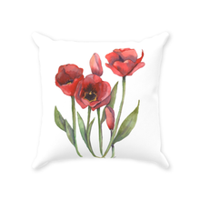 Load image into Gallery viewer, Red Tulips Throw Pillows
