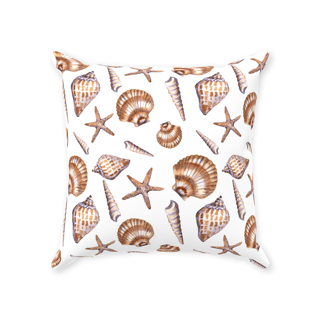 Tan Shell Pattern Throw Pillows