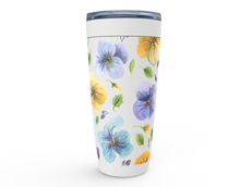 Load image into Gallery viewer, Pansies 20 oz. Stainless Steel Tumbler
