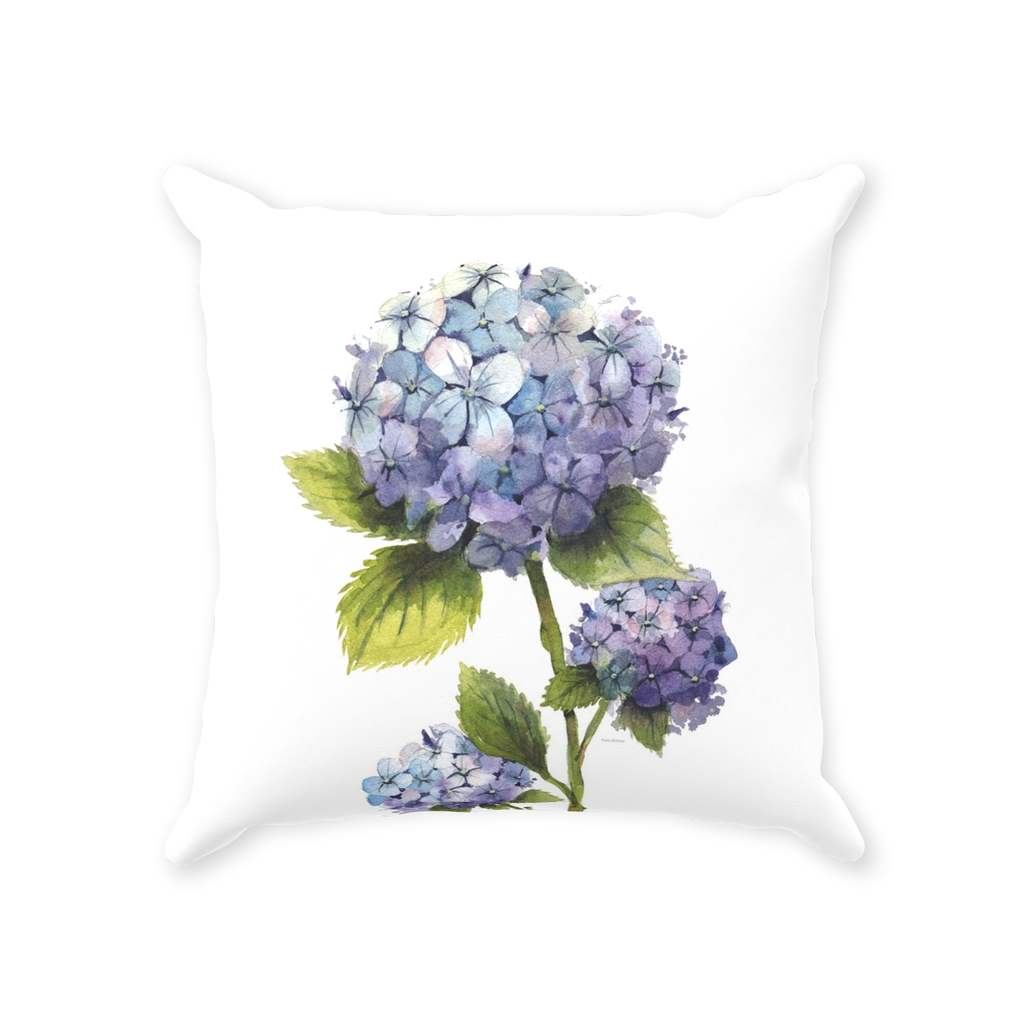 Blue Hydrangea Throw Pillows