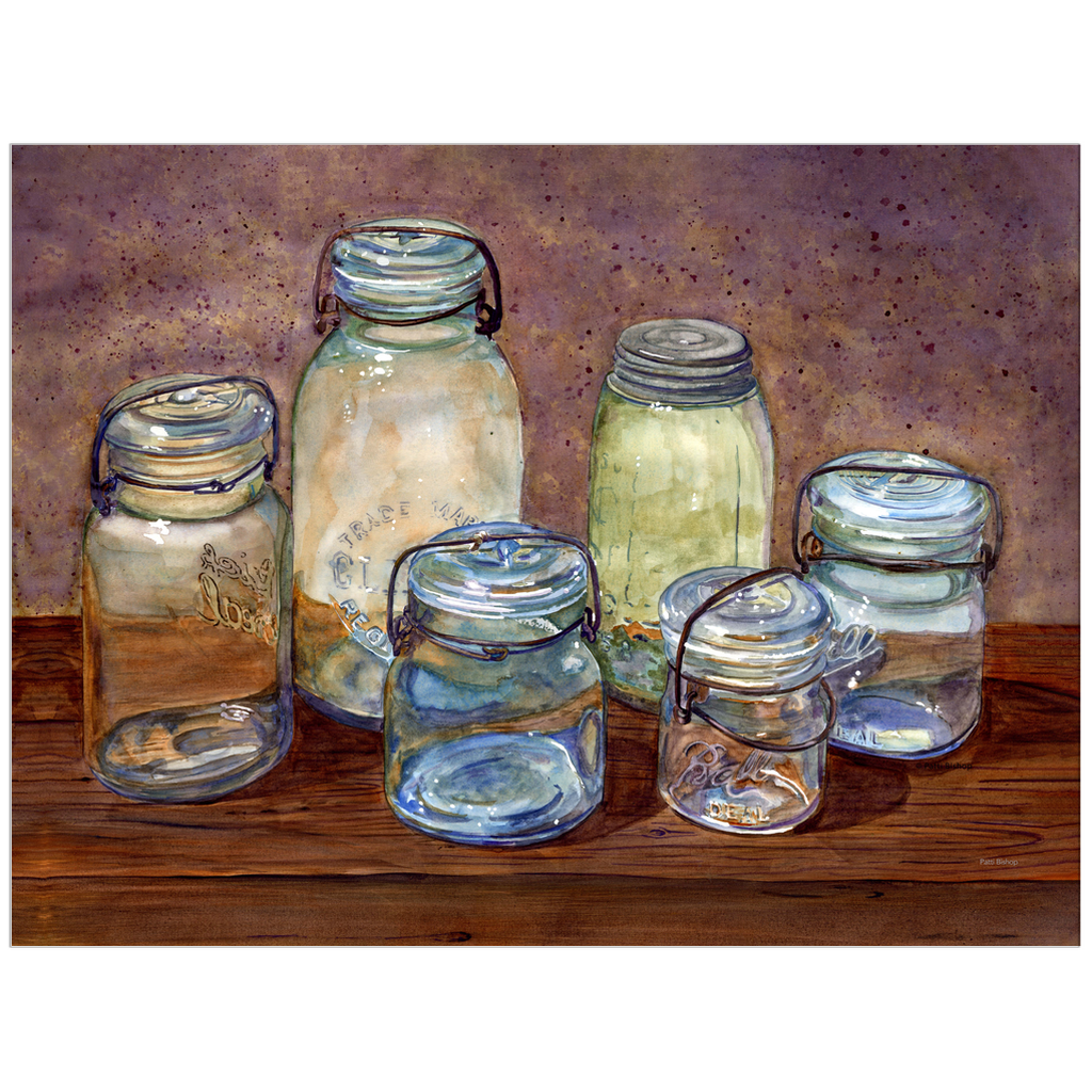 Grandma's Jars Art Print