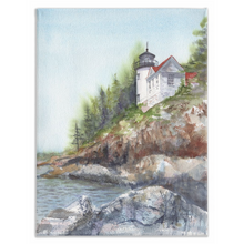 Load image into Gallery viewer, Bar Harbor Lighthouse Stretched Canvas Print
