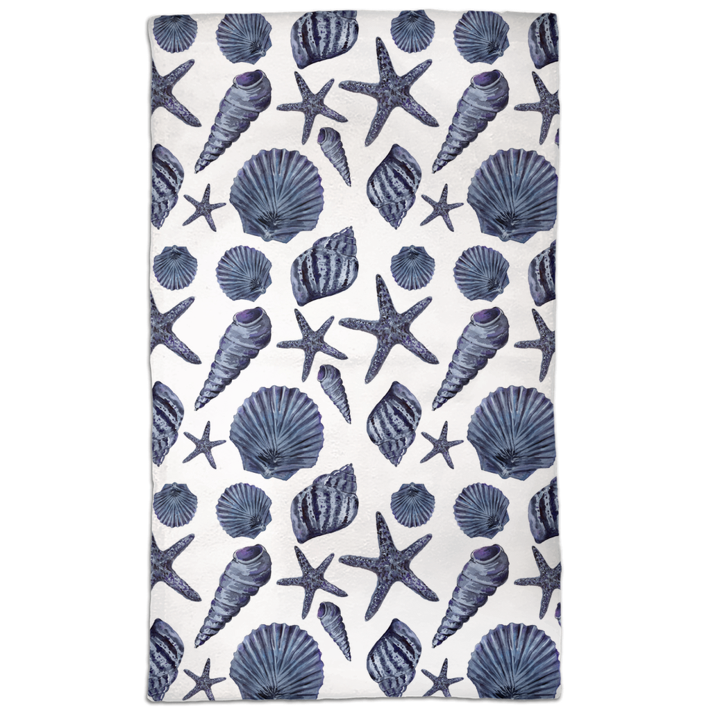 Blue Shells Hand Towels