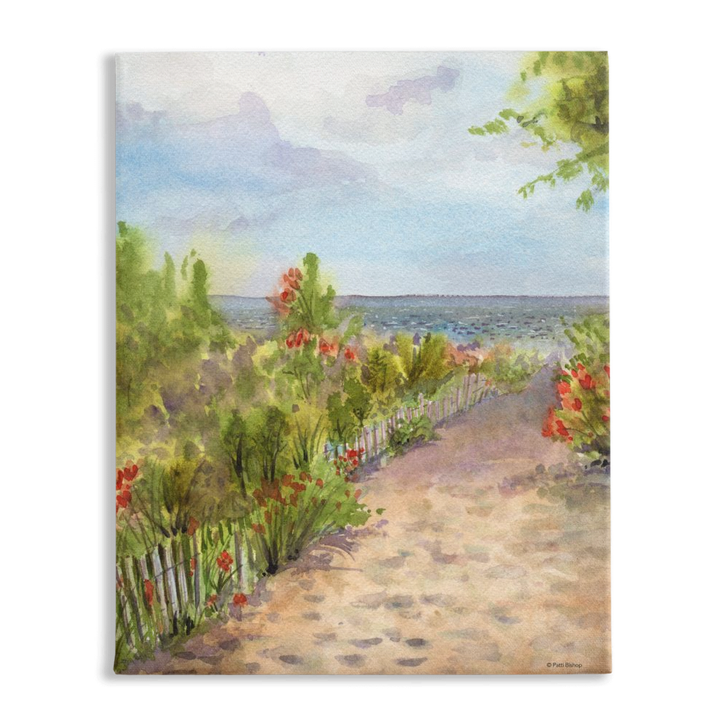 Beach Path Stretched Canvas Print