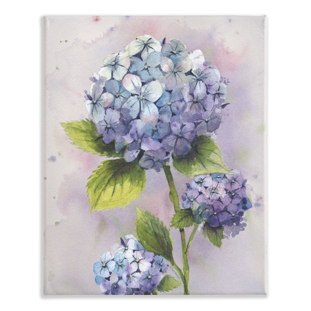 Blue Hydrangea Stretched Canvas Print