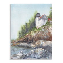 Load image into Gallery viewer, Bar Harbor Lighthouse Stretched Canvas Print
