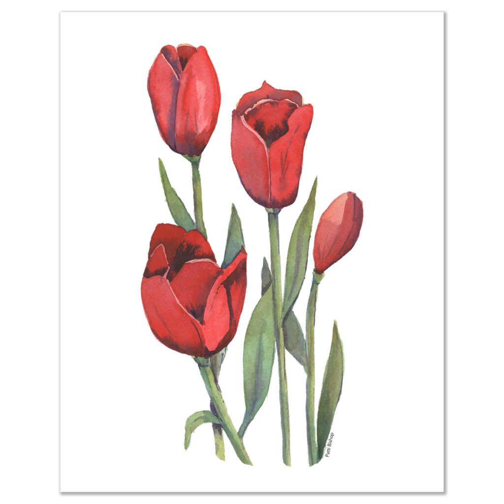 Red Tulips 3 Art Prints