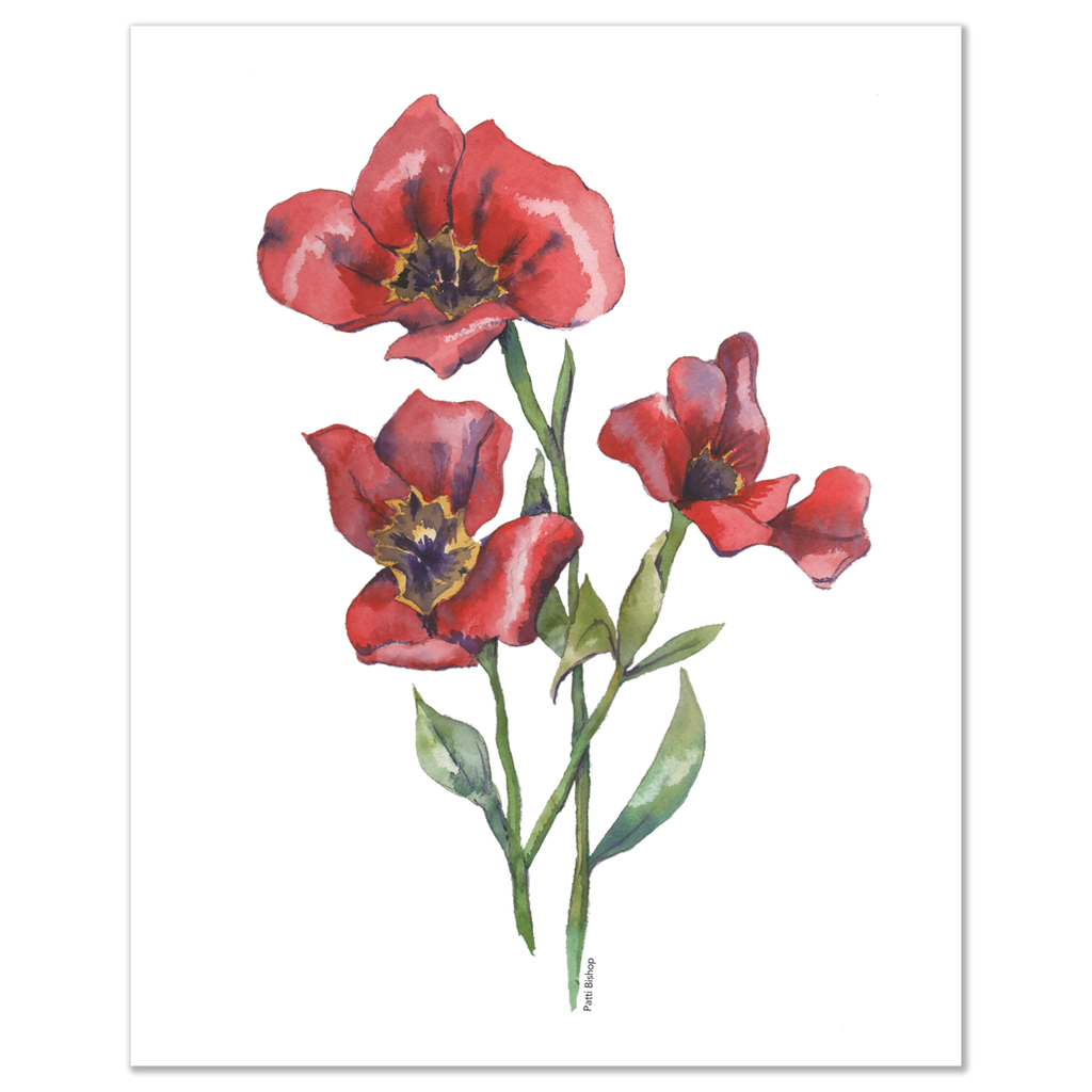 Red Tulips 2 Art Prints