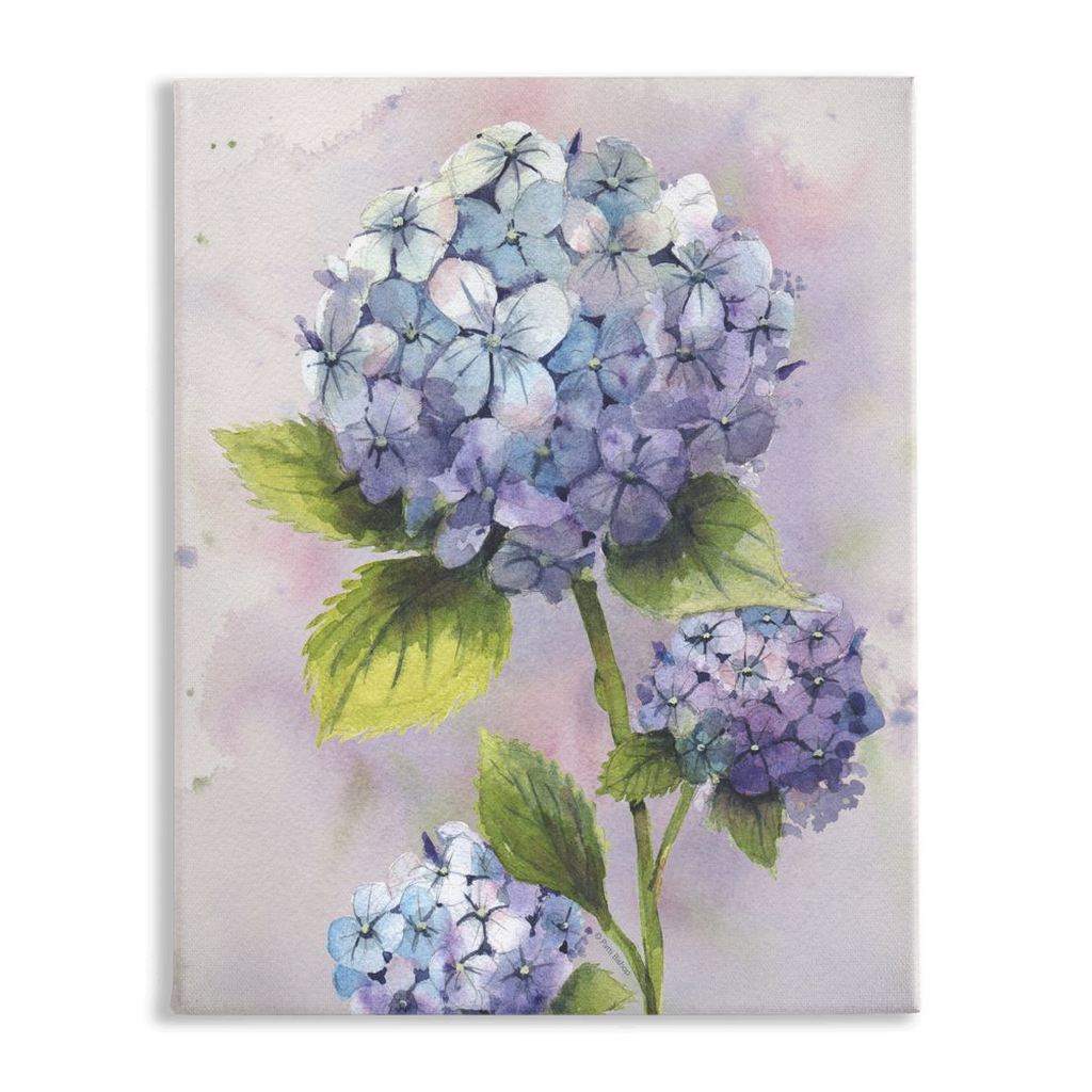 Blue Hydrangea Stretched Canvas Print