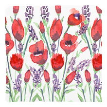 Load image into Gallery viewer, Poppies with Purple Throw Pillows
