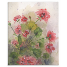 Load image into Gallery viewer, Geraniums 3 Stretched Canvas Print

