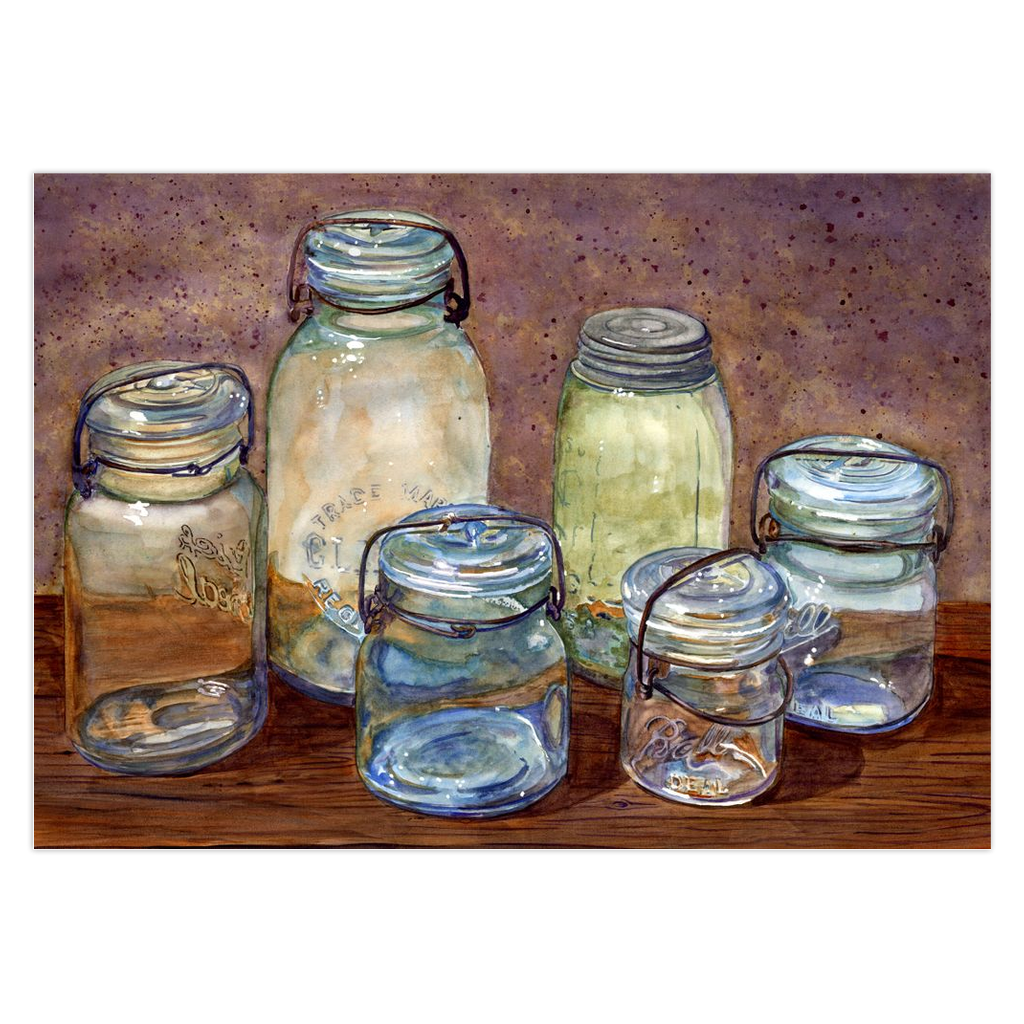 Grandma's Jars Greeting Cards