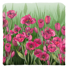 Load image into Gallery viewer, Pink Tulips Garden Throw Pillows
