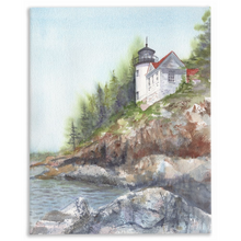 Load image into Gallery viewer, Bar Harbor Lighthouse Stretched Canvas Print
