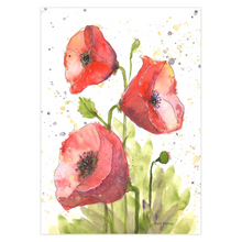 Load image into Gallery viewer, Red Poppies Greeting Cards
