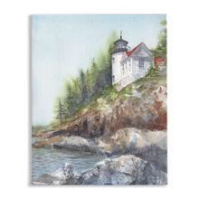 Load image into Gallery viewer, Bar Harbor Lighthouse Stretched Canvas Print

