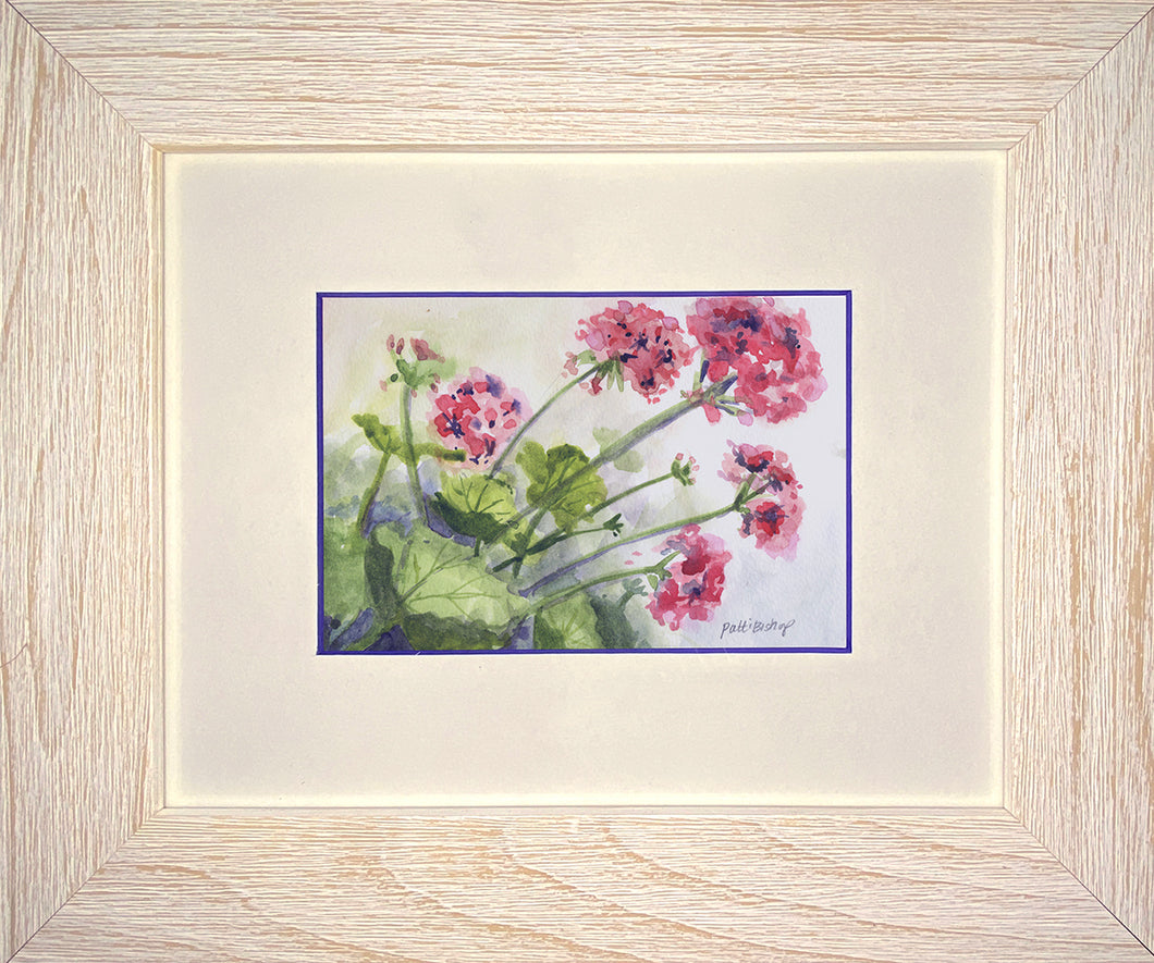Geraniums 2 Original Watercolor