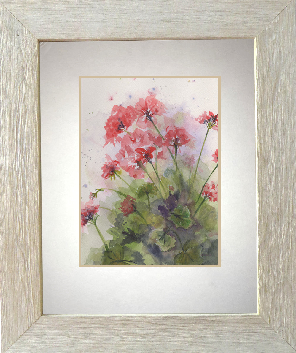 Geraniums 3 Original Watercolor