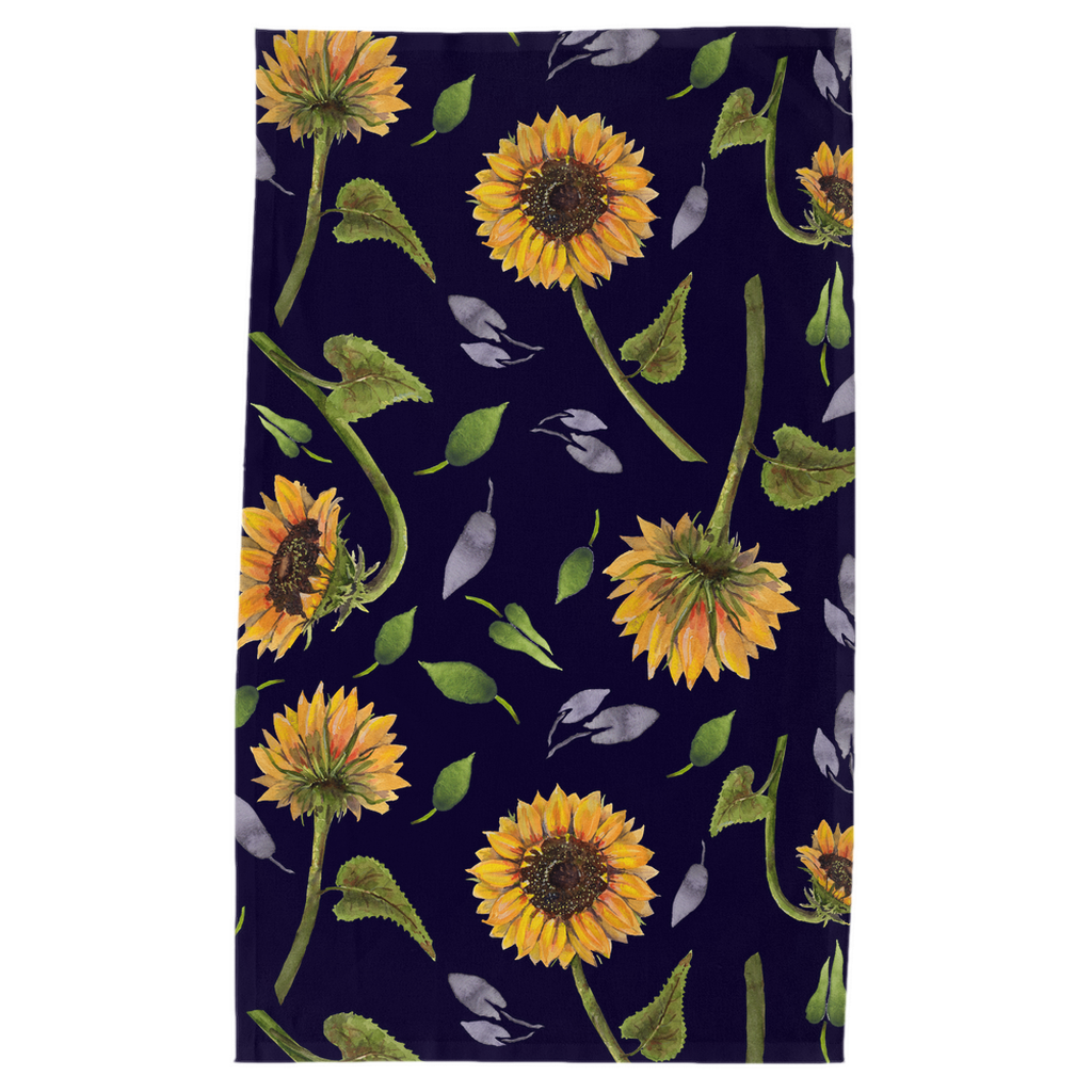 Sunflower Dark Tea Towels
