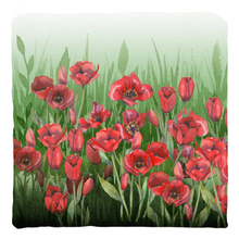 Load image into Gallery viewer, Red Tulips Garden 2-sided Throw Pillows
