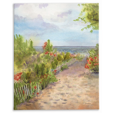 Load image into Gallery viewer, Beach Path Stretched Canvas Print

